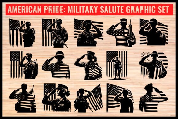 American Pride Military Salute Graphic