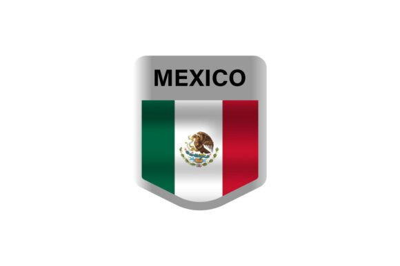 Badge Mexico Flag Nation Graphic Design