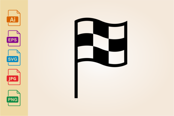 Checkered-flag Graphics for Crafts and Small Business