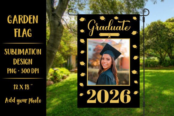 Customizable Graduation 2026 Garden Flag