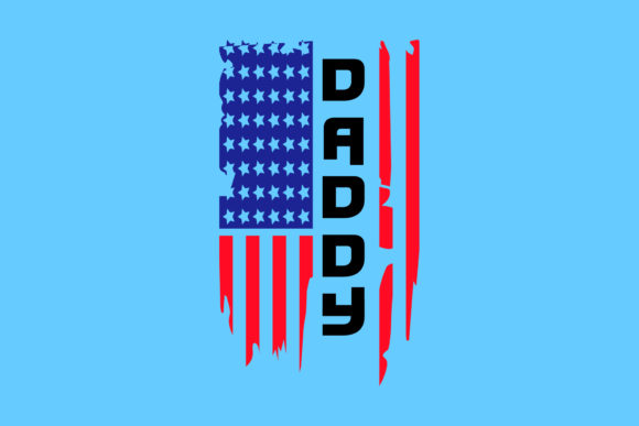 Daddy Distressed Flag SVG