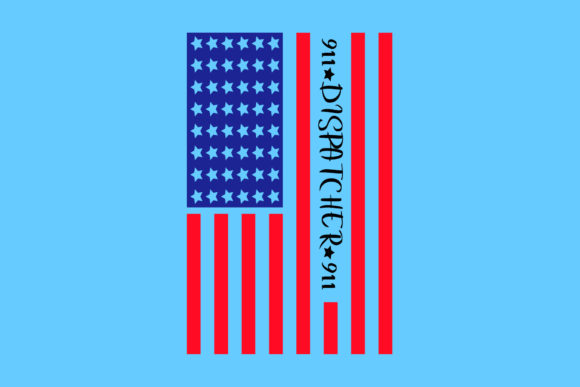 Dispatcher 911 Flag SVG for Crafts and Graphics