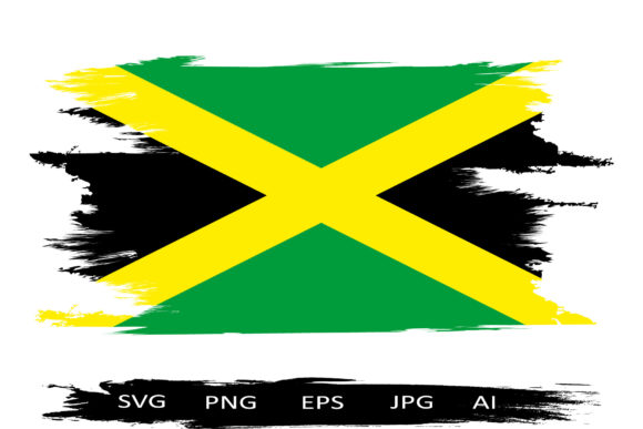 Distressed Jamaica Flag Graphics