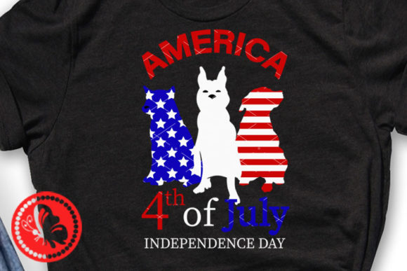 Dogs America 4th of July Svg USA Flag