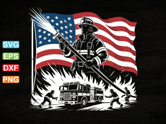 Fire Fighter Dad SVG, Graphics and Crafts