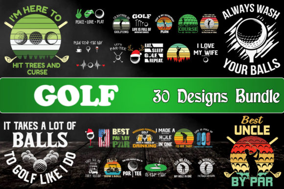 Golf Bundle SVG 30 Designs: Graphics & Crafts for Branding