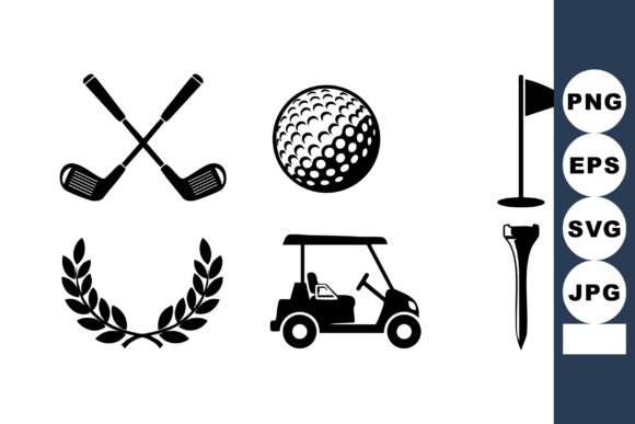 Golf Equipment Vector Illustration for Crafts and Graphics