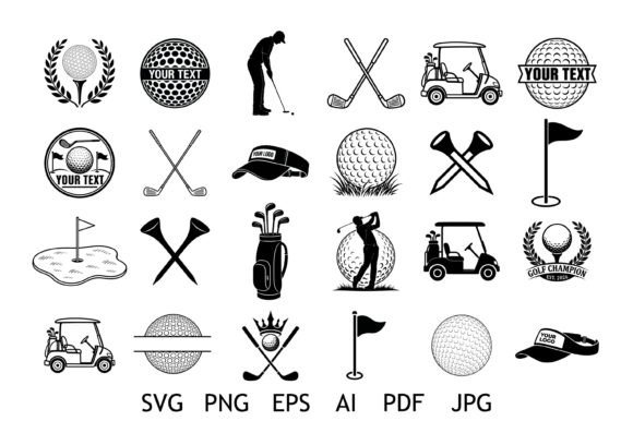 Golf Logo SVG Bundle: Graphics for Crafts and Marketing