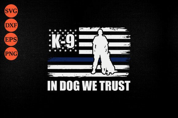 K-9 Thin Blue Line SVG for Crafts and Graphics