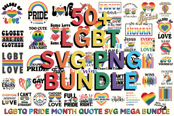 Lgbtq Pride Month Quote Svg Mega Bundle