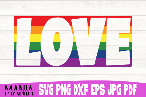 Love Pride Flag Svg Cut File Design: Graphics for Branding