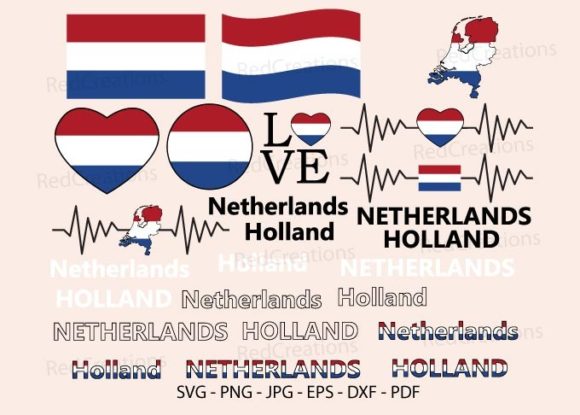 Netherlands Flag Svg Bundle: Graphics for Crafts