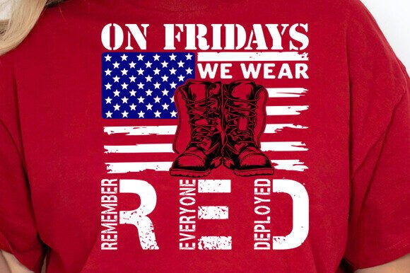 On Friday We Wear Red Shirt Svg Graphics and Crafts