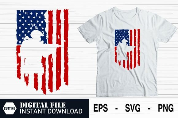 Patriotic Military Silhouette - Soldiers