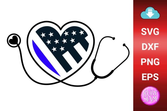 Police American Flag, Thin Blue Line Svg Graphics