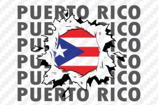 Puerto Rico Flag Graphics for Print Templates