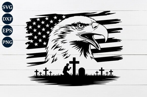 Soldier Kneeling at Cross SVG: Graphics and Crafts