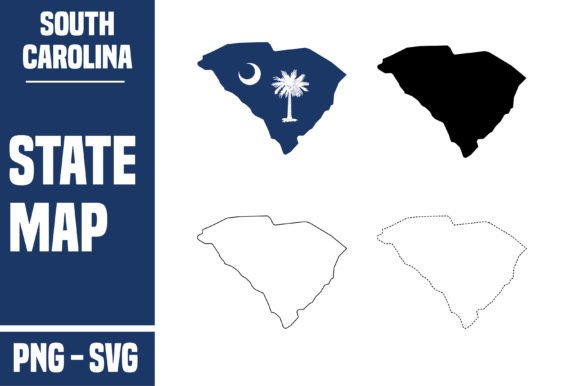 South Carolina State Outline Map SVG